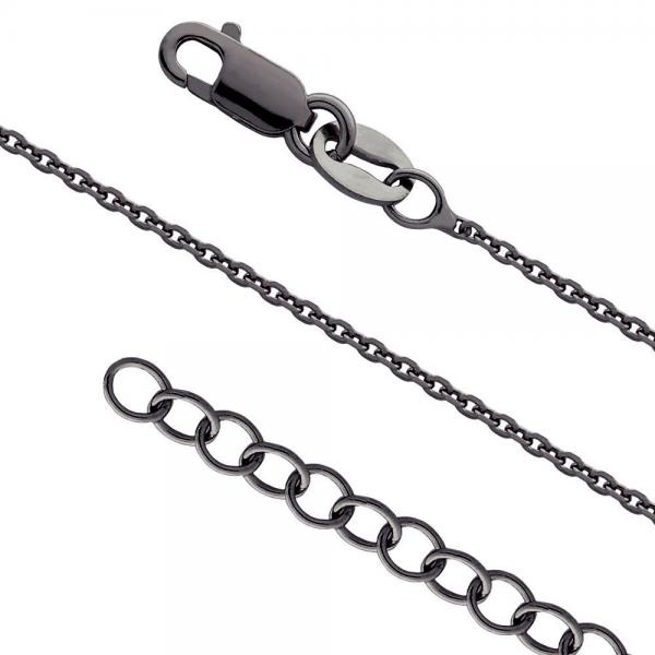 Lant argint 925 placat cu rodiu negru 45 cm LSX0072 [1]